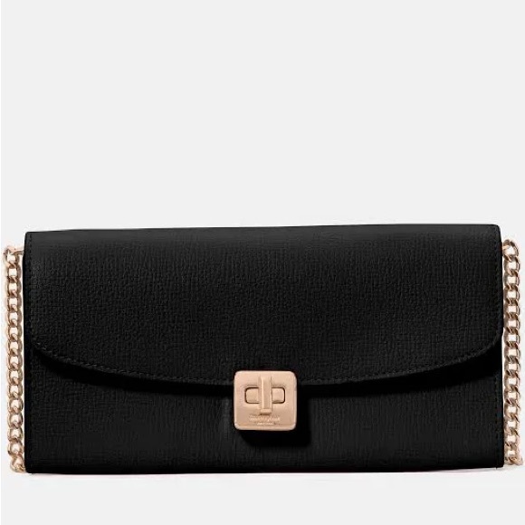kate spade Handbags - Kate Spade Black Leather Chain-Clutch Shoulder Bag or Crossbody